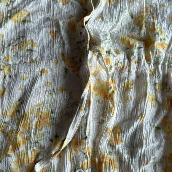 O'Neill Yellow Floral Blouse/Coverup - Picture 5 of 6